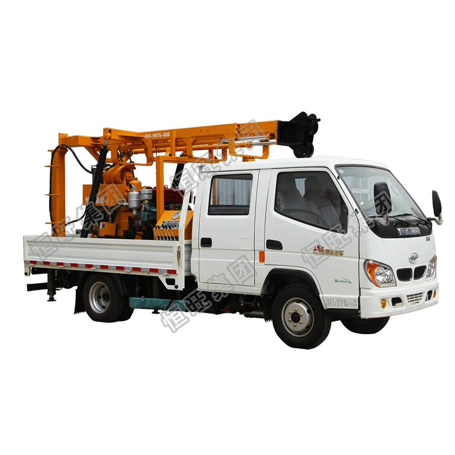 200 Meter Deep Truck mounted  hydraulic spindle rotary drilling rig
