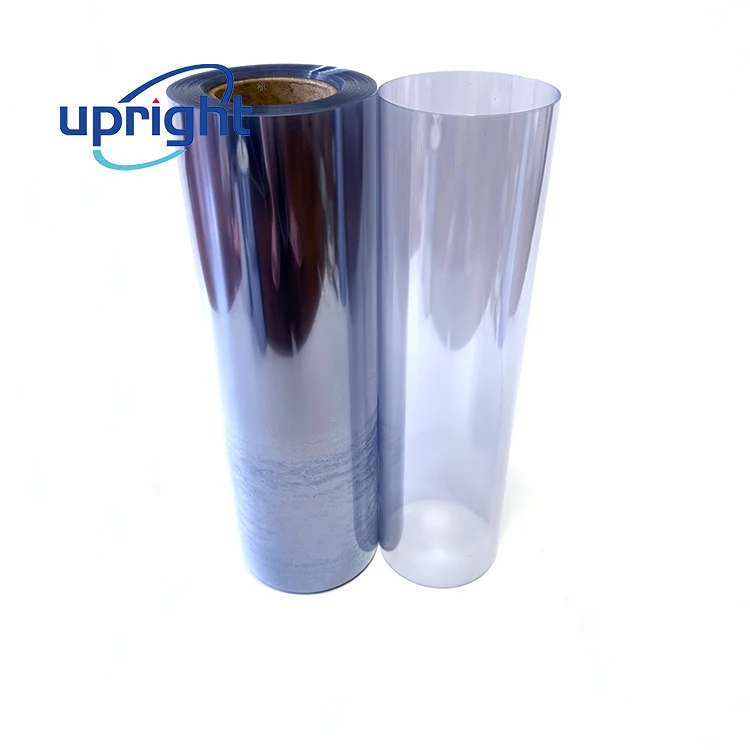 Upright Factory price directly 0.2mm thickness 600mm width clear rigid transparent pvc plastic roll