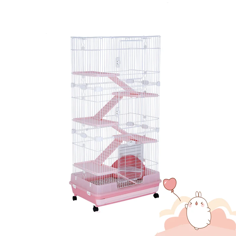 
Easy to carry safe comfort isolation fence trolley big iron pet cage for cat The parrot hamster 