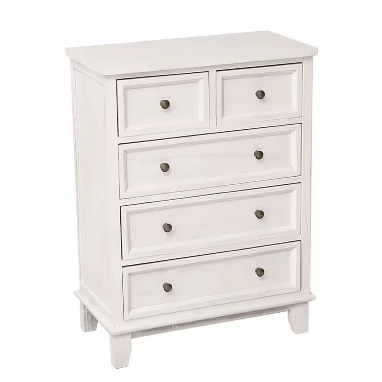 Modern luxury vintage furniture with drawer storage display cabinet White locker