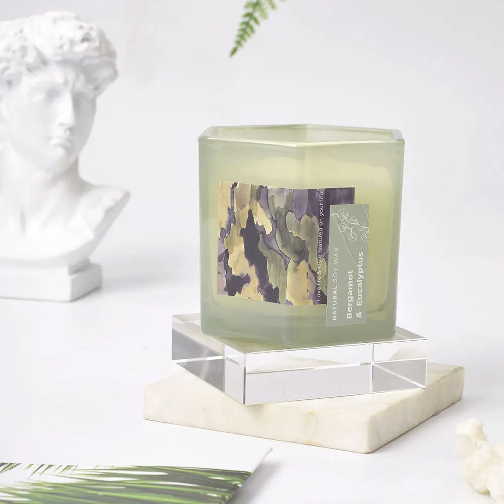 Customized Private Label Scented Candles Glass Jar Soy Wax Candles With Wood Lid For Home Garden Wedding Parties Birthday