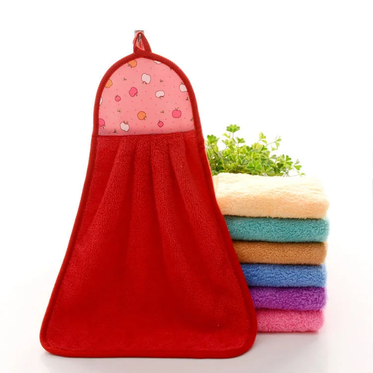 2021 Original Design 20x20 coral fleece hanging towel