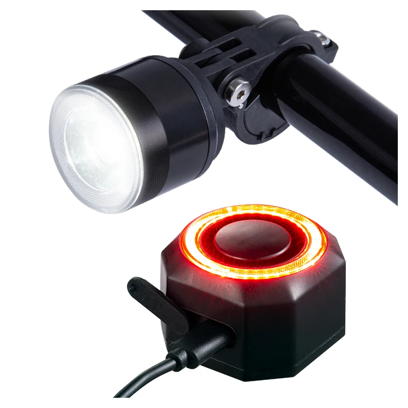 All-in-One Night Riding Bicycle Light Set Remote Cycling Accessories Bike Front Lights Tail Light Alarm Battery Powered