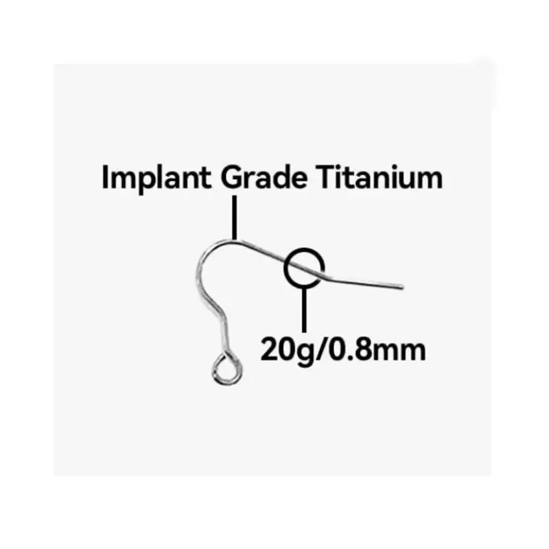 Titanium French Hooks for Earrings Trendy Body Jewelry DIY Ear Wire for Weddings and Parties