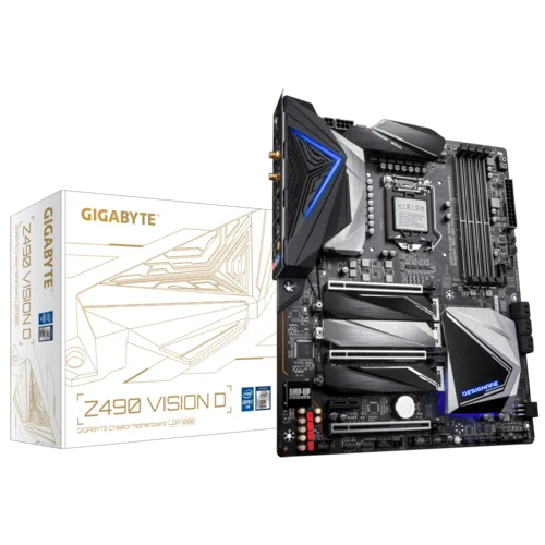 Hot Selling Gigabyte Computer Motherboard Z490 VISION D DDR4 LGA1200 Support i7 i9 i5 Processor Gaming Motherboard