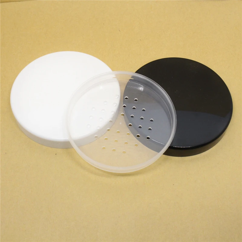 3g 5g 10g 20g 30g empty plastic loose powder jar with sifter 10ml round nail glitter pot with black rim window blush container