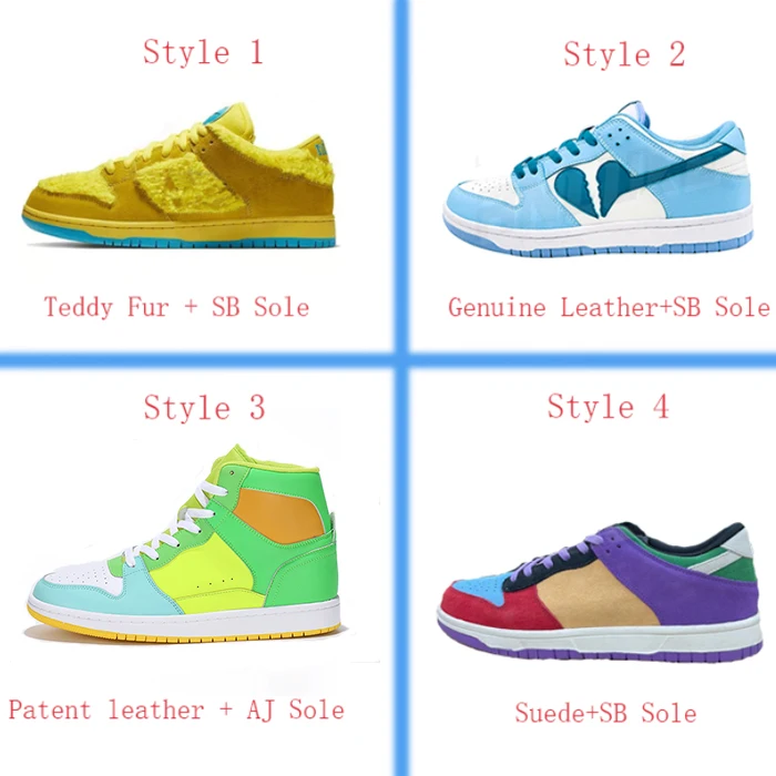 Custom Logo Unisex Brand Shoes Sneakers High Quality Genuine Leather Dunkes Air Af Custom Shoe