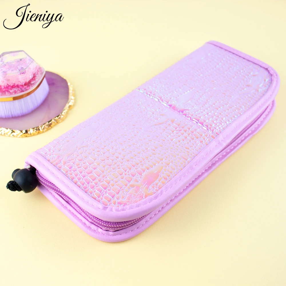 Jieniya Private Label New pink Brushes Bag Pen Storage Case Container Makeup Brush Practice Stand Tool Nail Art Brush Holder