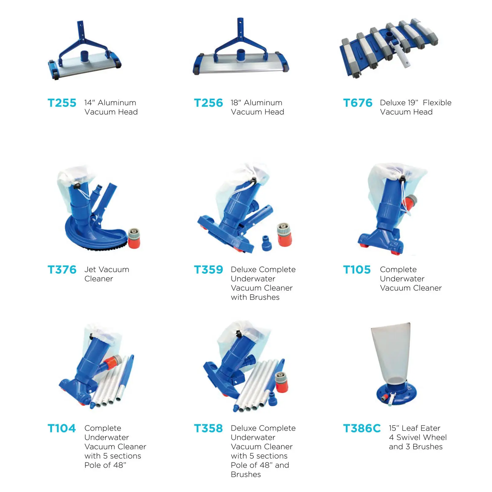 Wholesale Factory Price Pool Accessories Supplier Piscina Limpiador Full Cleaning Set Swimming Pool Equipment Accessories