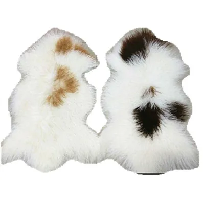 Wholesale Home Tibetan Sheepskin Throw Rug Mongolian carpet animal fur area rug Big Size Blanket Real fur Rug natural colour