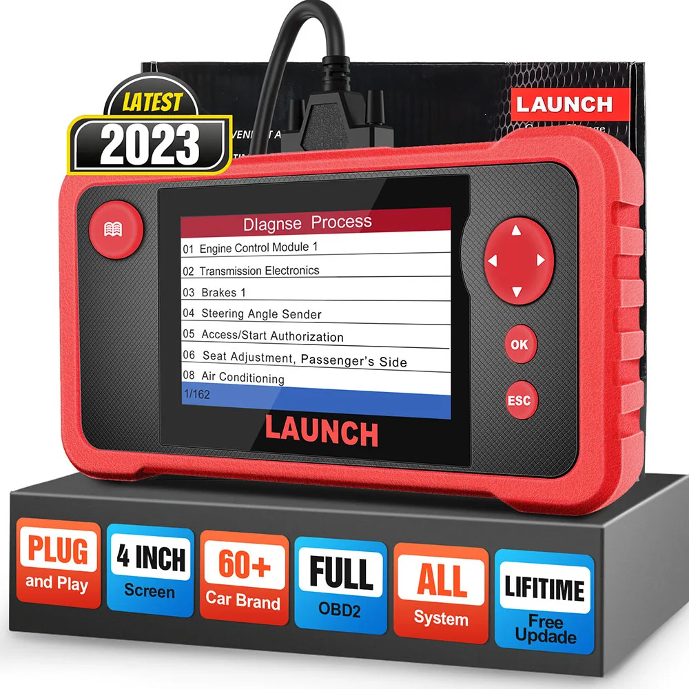 Launch CRP123 V2.0 PLUS 2024 New Full System Diagnostic Tool Machine for 12V Cars OBD2 Code Reader with 3 Reset Lifetime Free