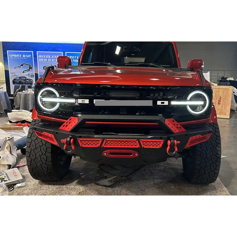 Newest 4x4 Off-Road Accessories Steel Bull bar For Ford Bronco 20212022 202 Front Bumper and Rear bumper 4/2 Door  Auto Tuning
