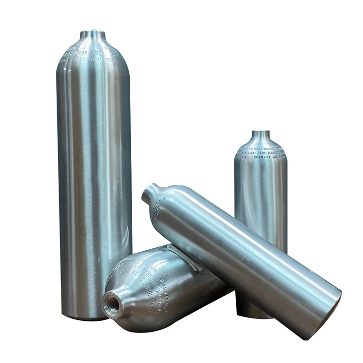 TPED 1L Refillable gas CO2 Aluminum Cylinder with G5/8 on/off valve for aquarium