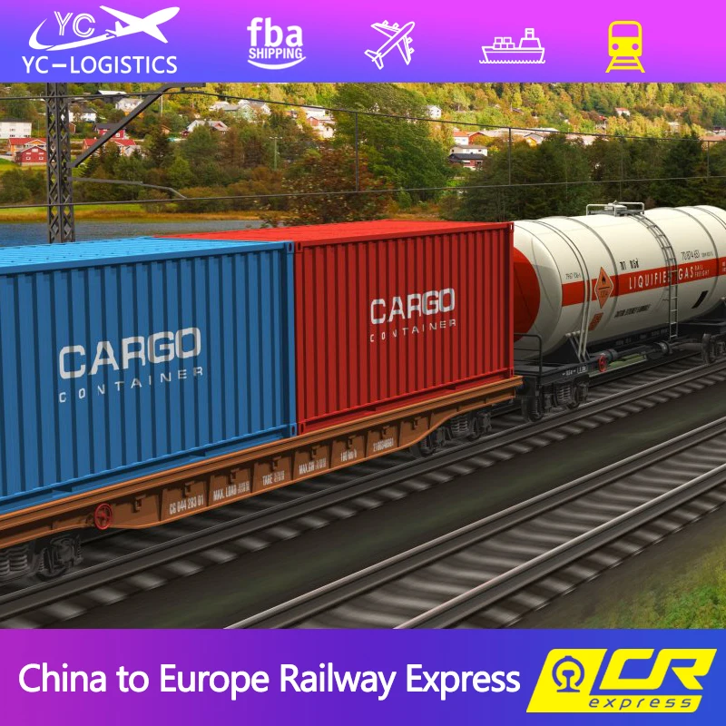 professional rail transport train shipping door to door from China to France Poland Italy freight forwarder in shenzhen china