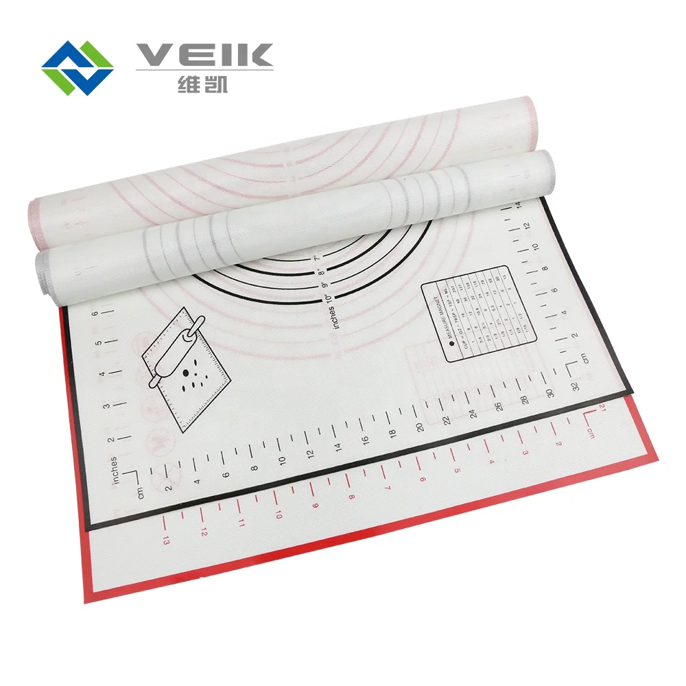 
Manufacturer Large Silicone Baking Pastry Mat With Measurement For Dough Rolling Mat 
