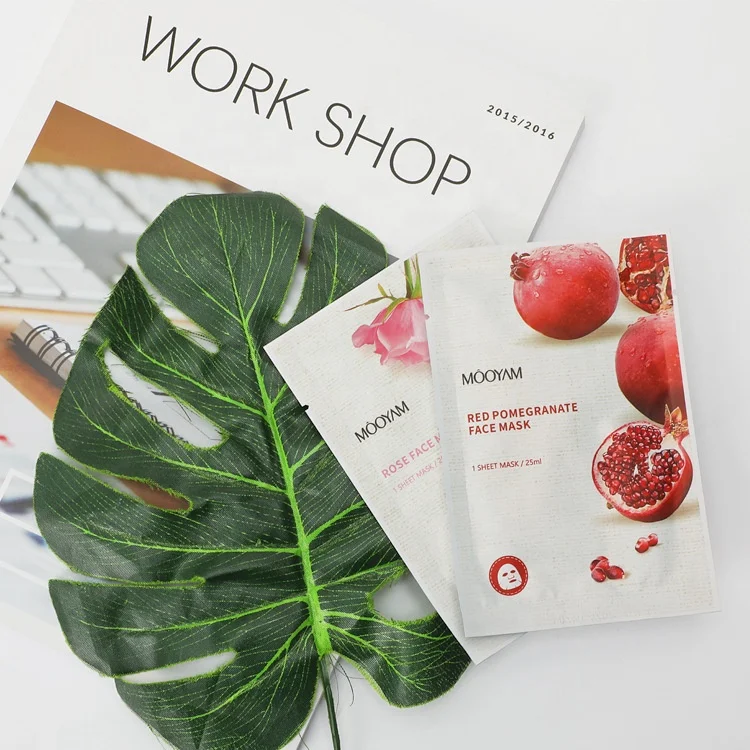 Wholesale Beauty Products Green Tea Moisturizing Mask Pomegranate Skin Care Serum Face Care Facial Masks