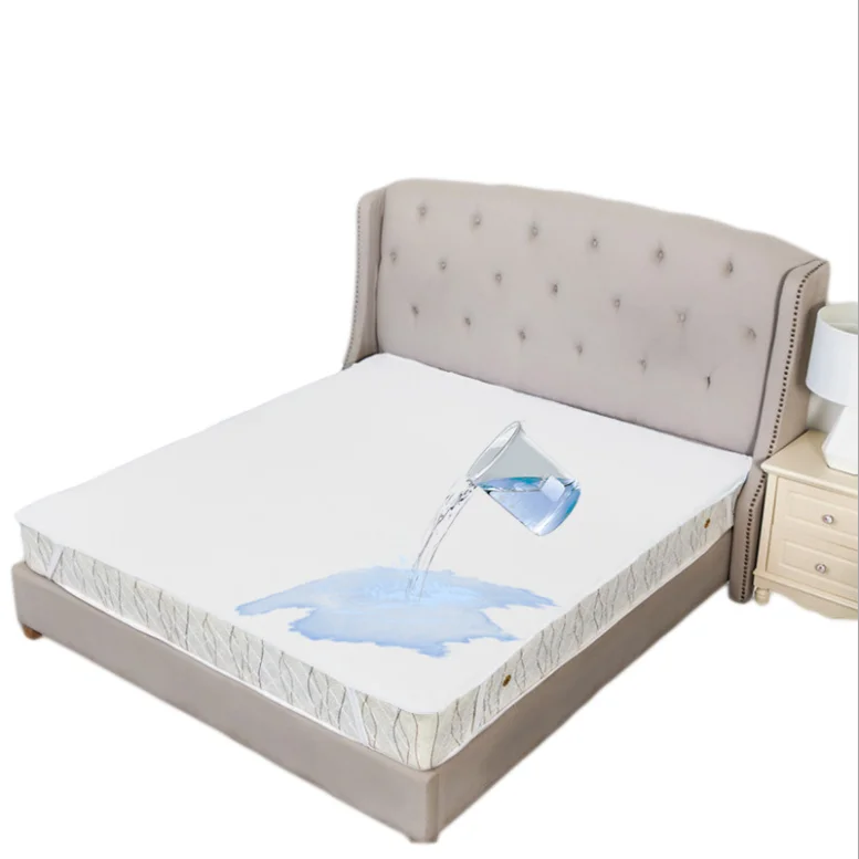 Luxury Solid Surface 100% Organic Terry Cloth Towel Waterproof Bed Bedroom Rubber Band Bamboo Sheets