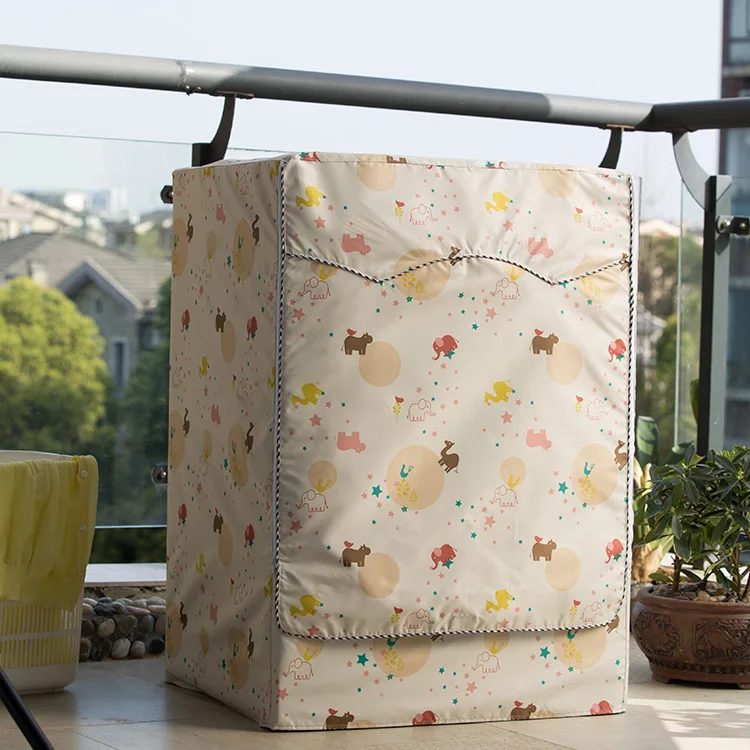 High quality cartoon uv resistant washing machine covers font loading of SIZE L