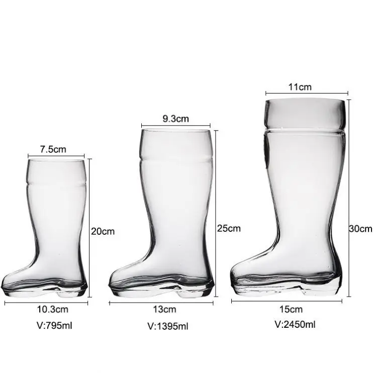 1 Liter Glass Das Boot Shape  Glass Beer Mug Drinking Glasses cups beer bottle beer glass bottle with swing