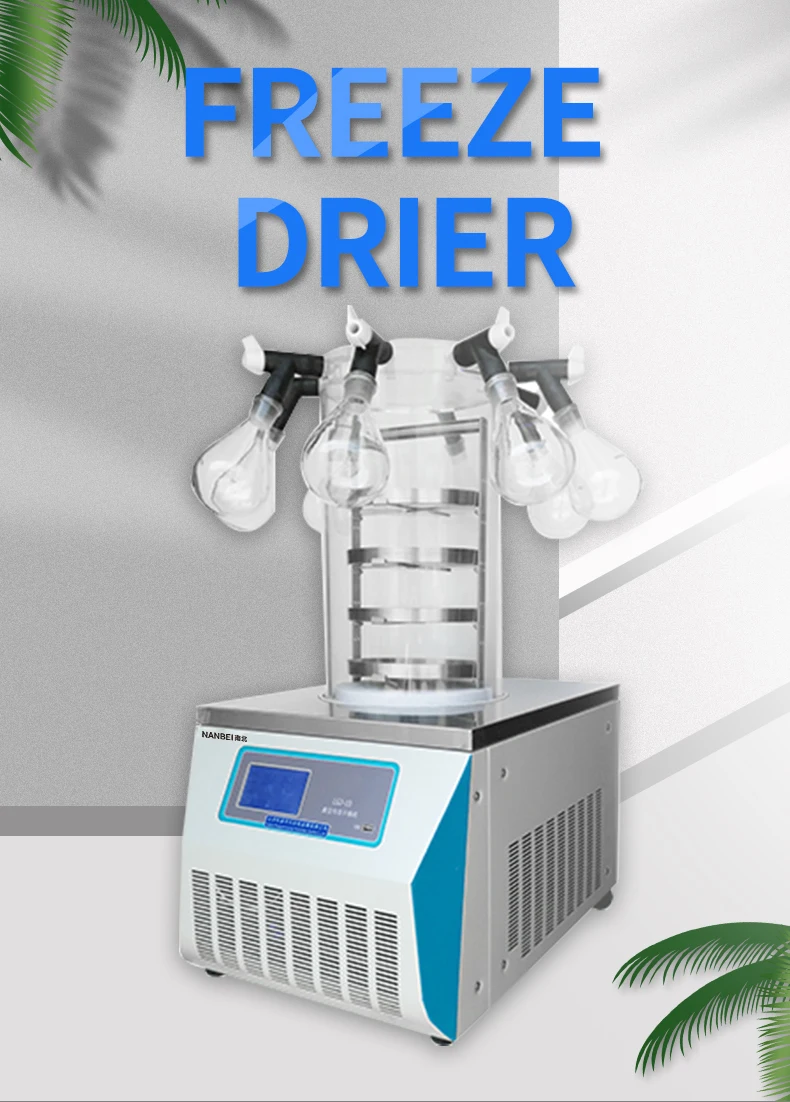 Pre-freezing lyophilizer oil free vacuum pump industrial fruit food drying machine freeze dryer