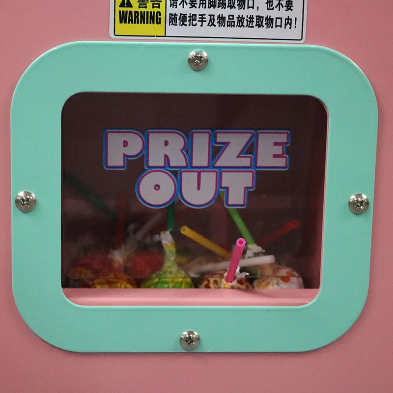 Hot selling candy gift game machine coin operated lollipop vending machine electric crane claw machine for sale