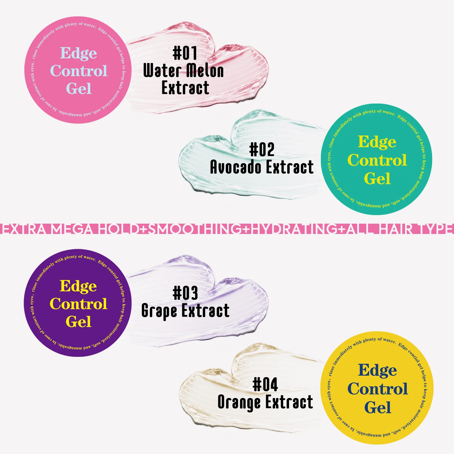 OEM/OEM Hair Edge Control Gel Water Based Strong Extreme Hold Custom Edge Control with logo