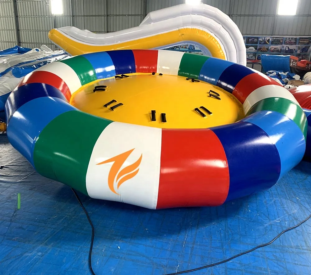 Inflatable Spinning UFO Towable Tube For Water Entertainment Inflatable Water Rotating Disco Boat