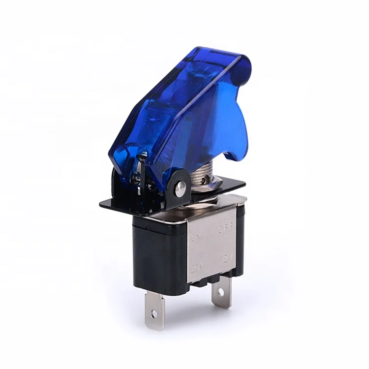 Waterproof 20A 12VDC ON-OFF SPST Illuminated Auto Toggle Switch Lighted with Safety Cover