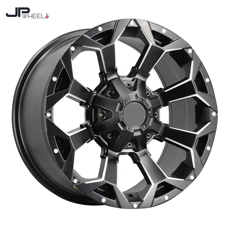 #R1016 multi spoke durable offroad wheels 6x139.7 16inch black car rim 17 16x8 aluminum wheel rim