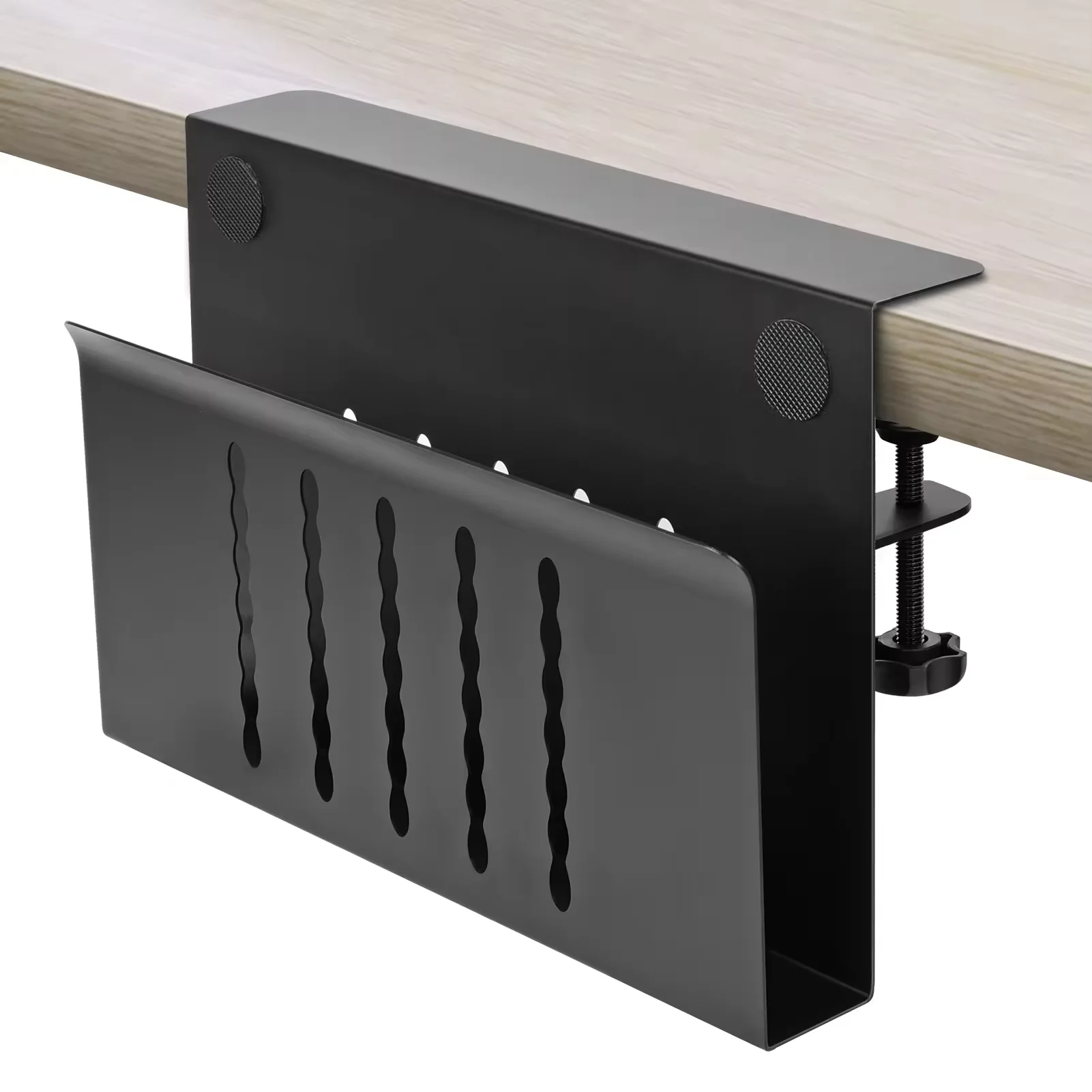 Under Desk Cable Management Tray Side Table Laptop Holder with Pen Holder