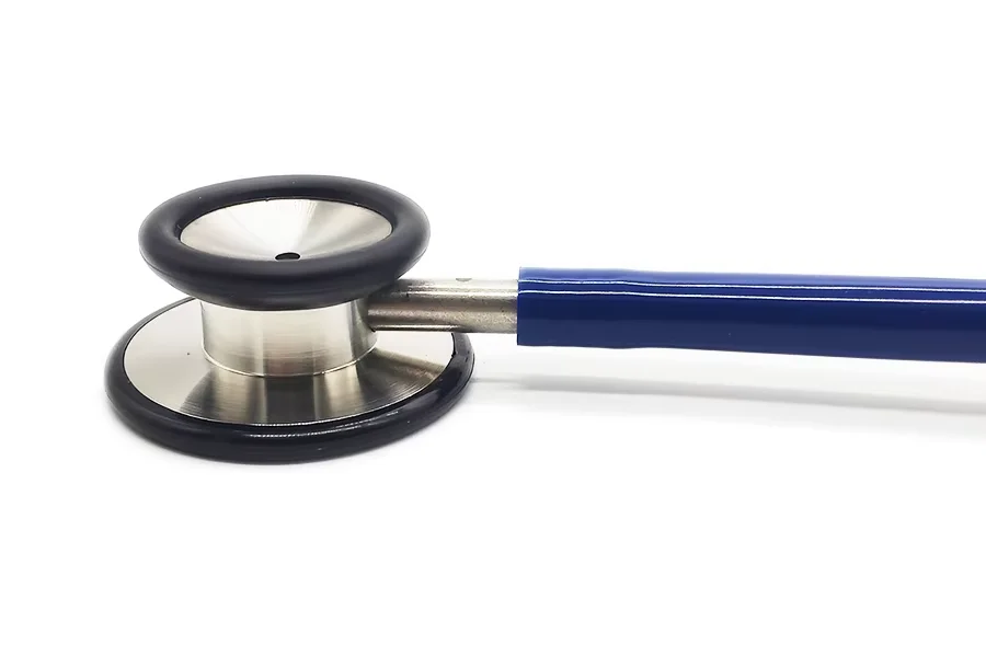 Medical  dual head cardiology stainless steel stethoscope with different color wire