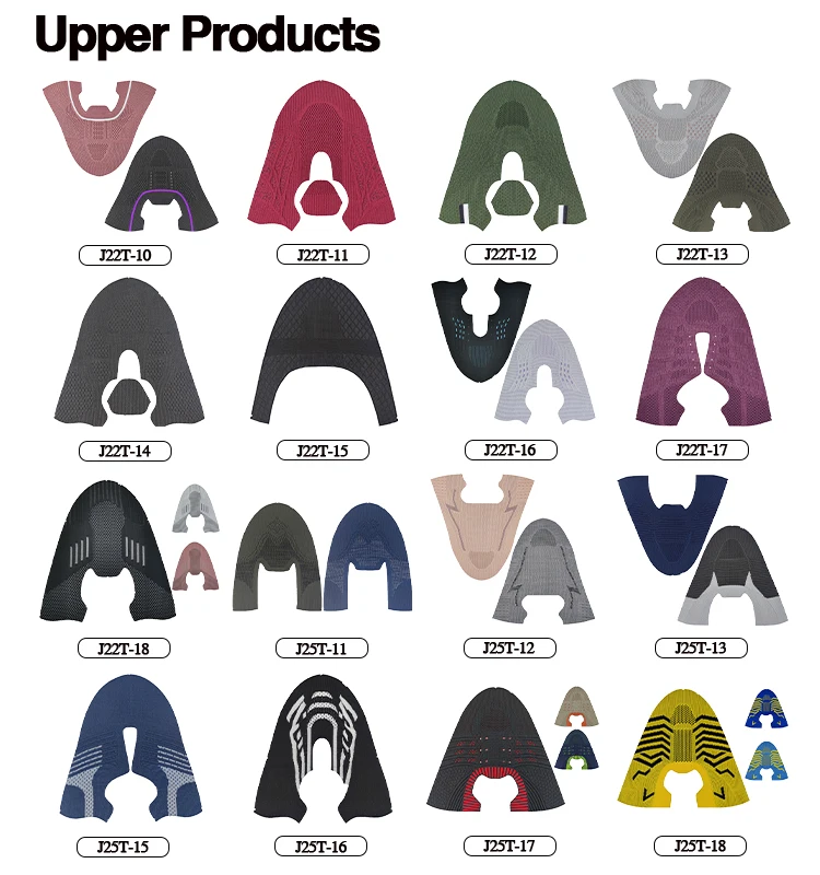 New Style Women casual walking Fly Knit Shoe Upper Vamp Breathable Woman Knit Sneaker Upper Shoe Top