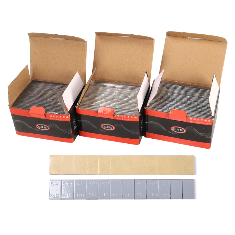 JRS Customized Box Fe Stick On Wheel Weights Wheel Balancing Weights With Blue Tape