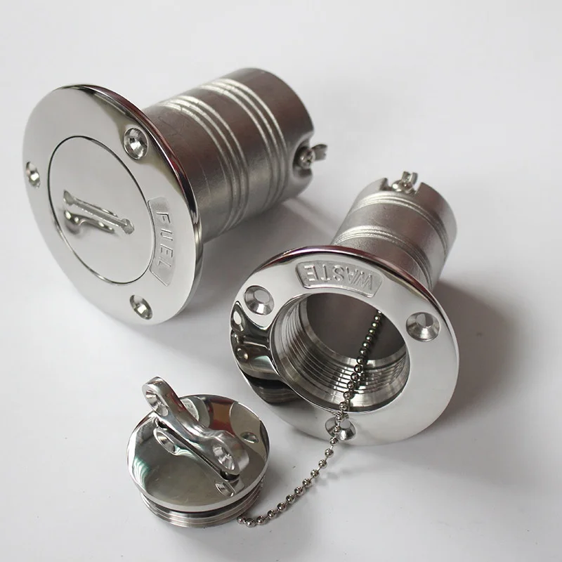 Excellent process 316 stainless steel deck filler with or without key for boat parts