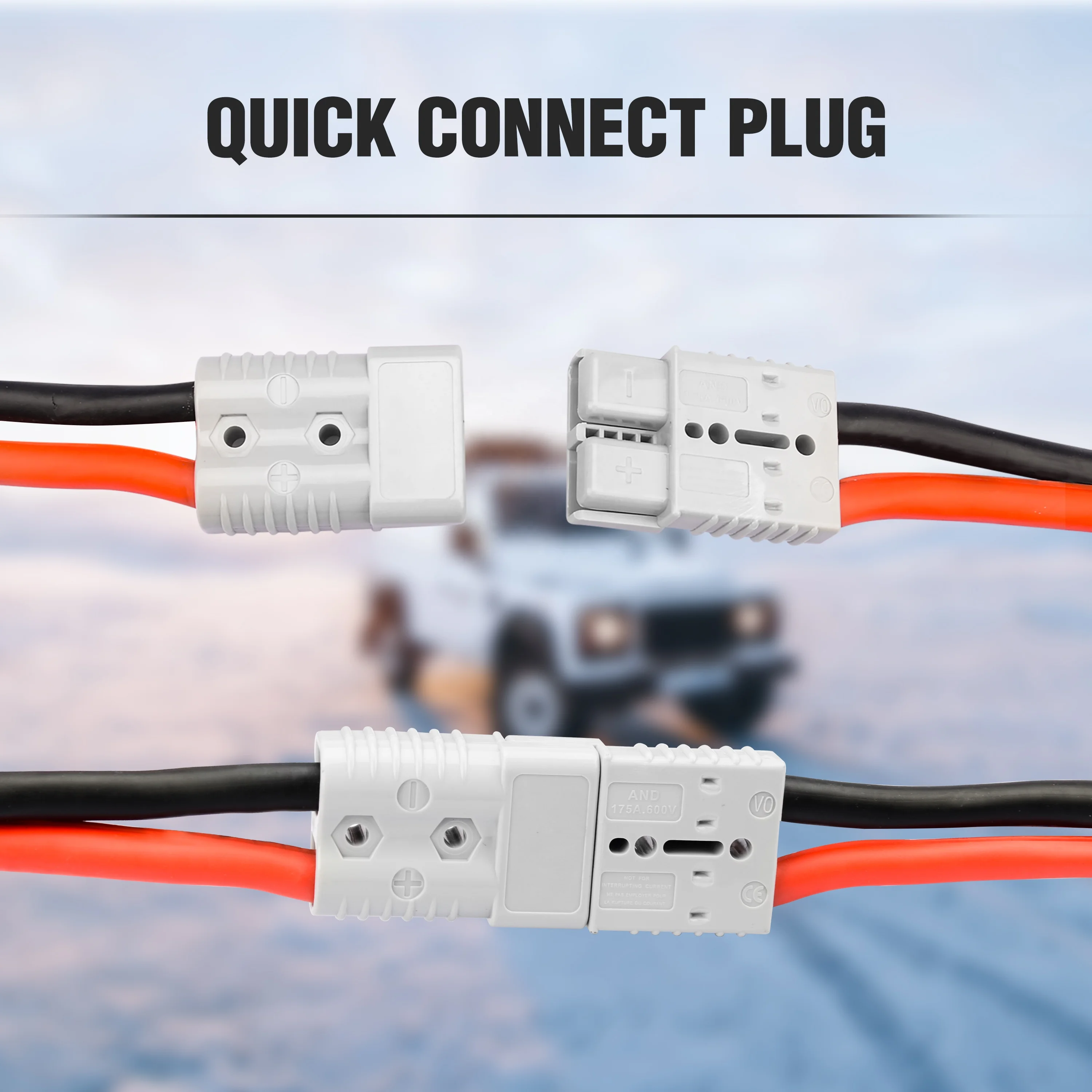 Jumper Cables, 25FT  2-Gauge, 600 AMP Automotive Vehicle Booster Cables