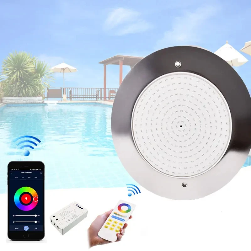 RGB Underwater Light 25W/35W/45W Remote APP Control LED Swimming Pool Lamp Submersible Light IP68 Waterproof Pond Piscina Lights