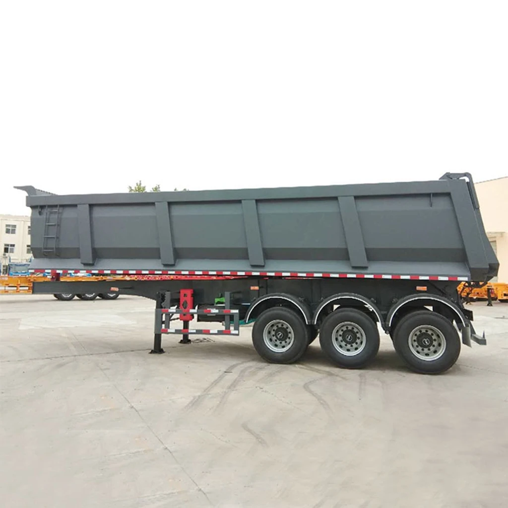 INDON Dump Semi Trailer Heavy Duty Used Or New Customized 5 Axles Hydraulic U Shape Hing Rear Dump Semi Trailer Truck For Sale