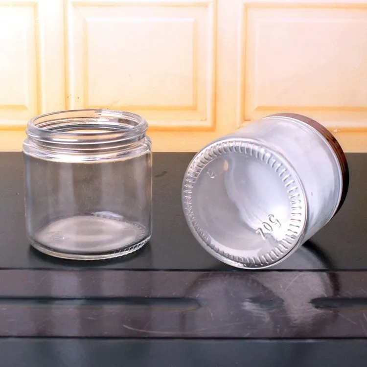 Manufacturers spot transparent glass face bottle sub-bottling 160g large bottle scrub bottle