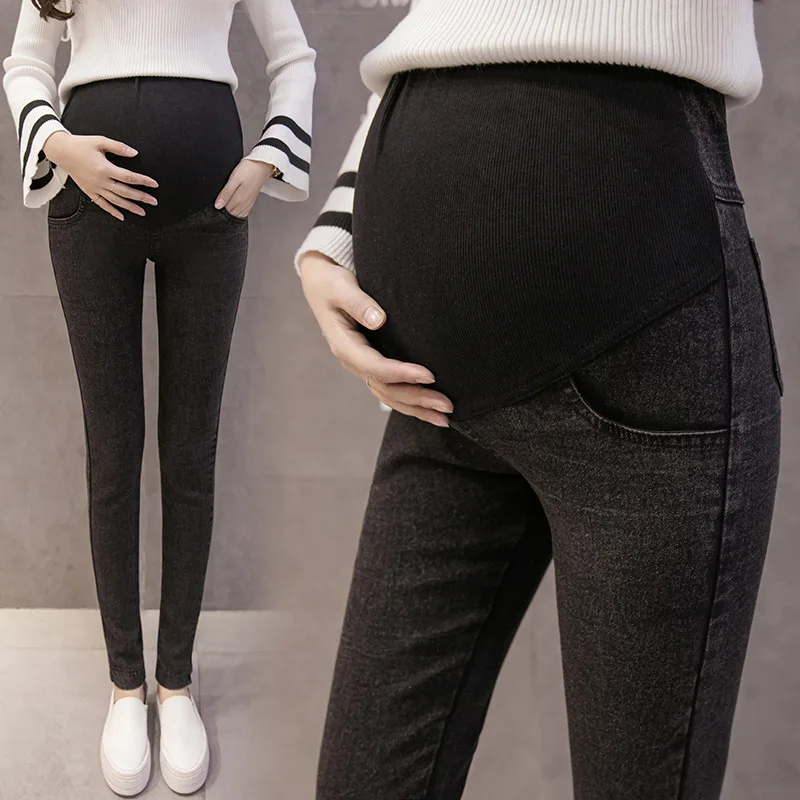 
Fashion Pure Cotton Breathable Maternity Flexible And Comfortable Long Pants Plus Size Maternity Jeans Pants 