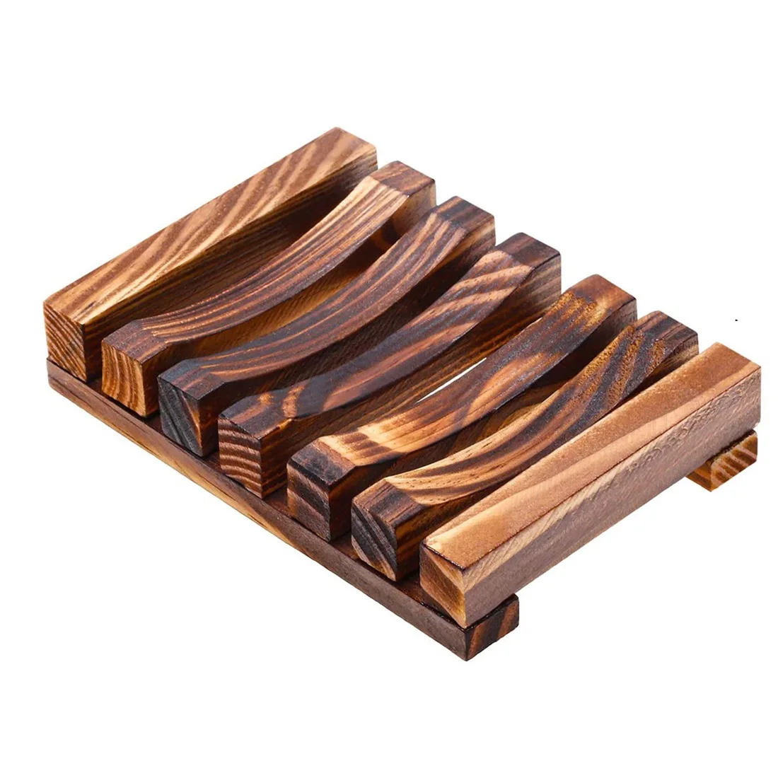 Eco-friendly Charcoal Soap Dish Wooden Color Soap Holder Amazon Hot Sale Custom Soap Box