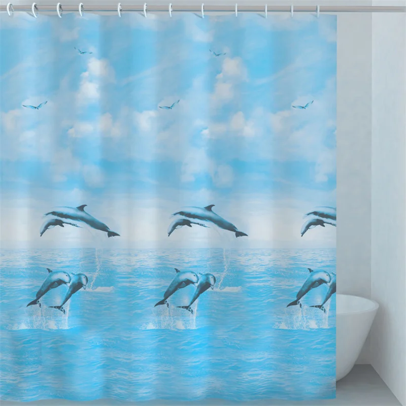 Factory Wholesale Modern Simple Geometric Black And White Checkered Shower Curtain, Built-in Large Ring Hookless Shower Curtain