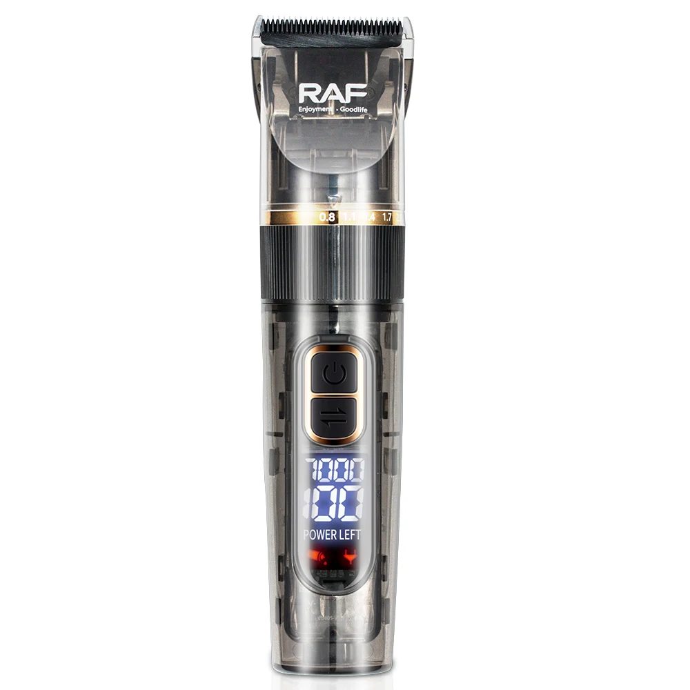 RAF New Arrival Waterproof Cordless USB Charge LCD Display Professional Hair Trimmer Set
