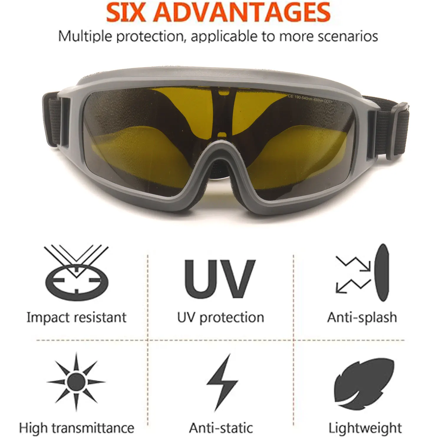 CE Ansi Z87 Eye Protection Goggle Personal Equipment Anti Fog Clear Dark Safety Working Eyewear Fashion Protective Glasses