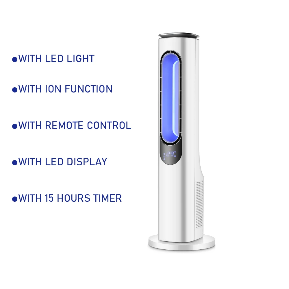 High Quality Noiseless Safety Air Cooler Table Bladeless Fan With Hepa Bladeless Fan