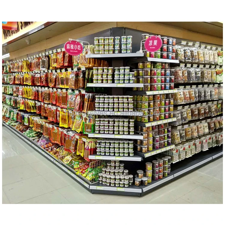 Wholesale Supermarket Display Shelf Fashionable Grocery Supermarket Store Shelves Steel Shelves Supermarket Rack Display