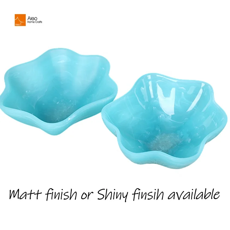 Handmade High Quality Swirl Resin Serving Bowls Food Safe Kitchen Storage Fruit Container Sustainable Salad Bowl Polyresin