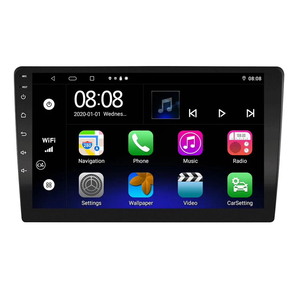 Touch screen 9 inch Android 10.0 Oct Core Car Radio 1280x720 GPS Navigation universal USB Player