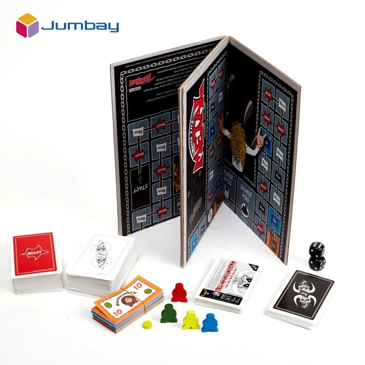 Eco Friendly Games With Box and Wooden Plastci Paper Discs Customized Index Tabletop Logical Board Role-Playing Card Board Games