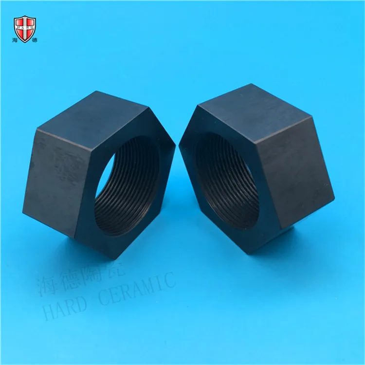 Custom thermal shock resistance silicon nitride ceramic threaded nut pitch bush sleeve