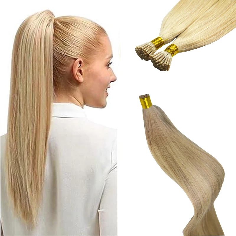 Hot Sale Factory Price 100% Natural Extensiones De Cabello 100humano Remmy i Tip Hair Extensions Wholesale